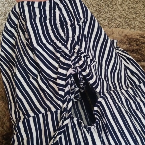 Navy Stripped Jumpsuit size M - Picture 3 of 7